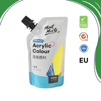 Pochette souple personnalisée avec bec verseur et bouchon à vis d'angle, sac d'emballage plastique pour peinture acrylique, pigment et pâte