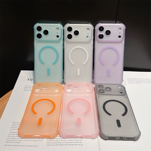 เคสโทรศัพท์มือถือแบบแม่เหล็กกันกระแทกสี่มุม ผิวสัมผัสนุ่มด้าน สำหรับ iPhone 18 17 16 15 14 Pro Max - Product Image 1