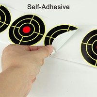 Cibles anti-éclaboussures de tir auto-adhésives 3 pouces 200pc/roll avec cibles réactives rondes à impact vert fluorescent