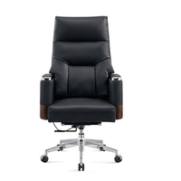 Chaise de bureau exécutive moderne en cuir de haute qualité, ergonomique, avec éponge haute densité, pivotante, pour la maison, le bureau, l'hôpital, l'école