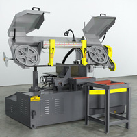 Machine de sciage d'angle de fil de feu personnalisée à 60 degrés hydraulique semi-automatique tête haute-basse moteur à bande de coupe de métal à 45 degrés
