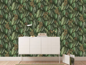 Haute qualité papier peint étanche géométrique intérieur 3D vinyle Pvc papier peint décoration de la maison salon feuilles papier peint - Product Image 2