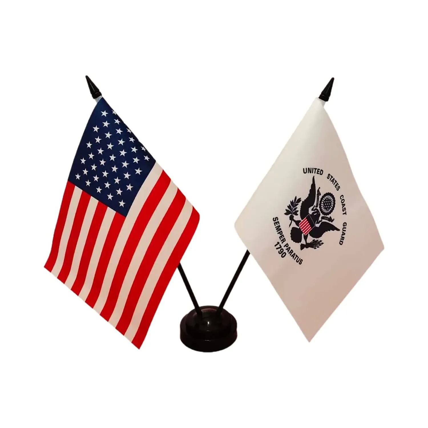 Groothandel Op Maat Gemaakte Promotieproduct Desk Vlag 100% Polyester Custom United States Coast Guard Desk Flag