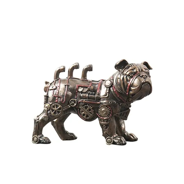 Figuras de perro Robot de resina para decoración del hogar, figuritas de animales de estilo Punk de poliresina, adornos de estudio de nuevo diseño