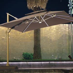 <span class=keywords><strong>Parasol</strong></span> de jardin <span class=keywords><strong>grande</strong></span> <span class=keywords><strong>taille</strong></span>, nouveau design, imperméable, avec éclairage LED solaire, structure en aluminium, pour mobilier d'extérieur - Product Image 6