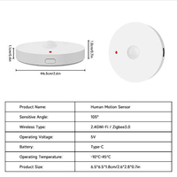 Capteur de mouvement et d'éclairement professionnel Tuya Smart WiFi Zigbee, populaire et performant