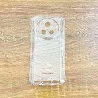 Vente en gros de coques de téléphone portable pour Doogee Fire 7 étuis souples transparents en TPU peints en noir brillant avec poignée de téléphone antichoc