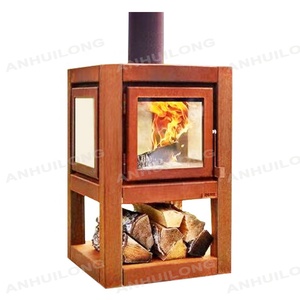 Stufa <span class=keywords><strong>a</strong></span> <span class=keywords><strong>Pellet</strong></span> in Acciaio Corten Hp24, Caminetto in Acciaio per Combustione di Legna - Product Image 4