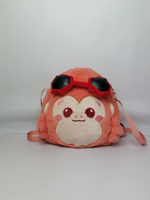 Sac à dos en peluche singe mignon personnalisé OEM/ODM Uyeah, rembourré en coton PP, en maille lavée, porte-clés, avec logo personnalisé, sac à jouets en peluche