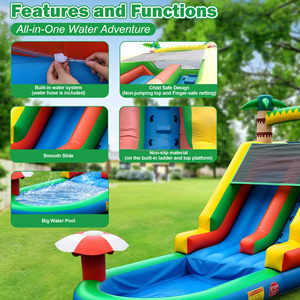Tobogán Acuático Inflable Comercial <span class=keywords><strong>con</strong></span> <span class=keywords><strong>Piscina</strong></span>, Castillo Inflable para Niños y Adultos, Ideal para Fiestas en el Patio Trasero - Product Image 5