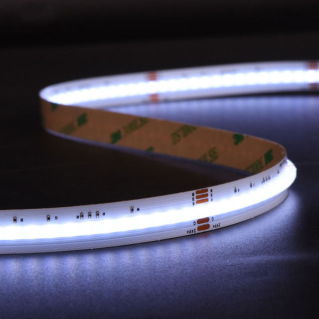 High Bright LED Strip Light RGBW COB LED Strip Dimmable Flexible 896Leds/m 24v 12mm 20W/m COB Tape Light Strip