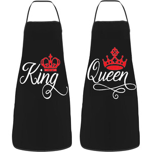 Delantales Personalizados para el Día de San Valentín con Diseño de Corazón de Rey y Reina, con Logotipo, para el Hogar, en Poliéster - Product Image 5