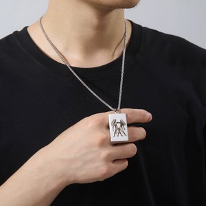 12 horóscopo Zodiaco collar Vintage horóscopo encantos collar acuario Piscis <span class=keywords><strong>Leo</strong></span> Punk caja cadena joyería <span class=keywords><strong>de</strong></span> acero inoxidable - Product Image 4