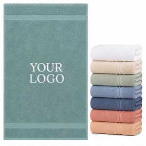 Toalla de Baño y Playa de Lujo para Hotel, con Logotipo Personalizado, 100% Algodón, Tejido Jacquard en Relieve, de Alta Calidad - Product Image 1