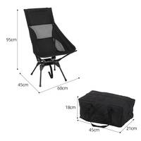 Chaise de camping HOMFUL pliable rotative à 360 °, chaise pivotante portable à dossier haut, vente en gros d'usine