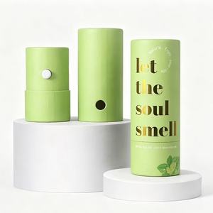 Boîte d'emballage cylindrique avec estampage à chaud doré, boîte en papier avec fermeture à boucle de sécurité pour enfants pour cosmétiques et huiles essentielles - Product Image 1