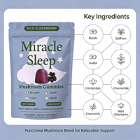 OEM Hot Sales Paddenstoelen Gummies Supplement voor Slaapverbetering Gummies Zonder Melatonine met Reishi Super Paddenstoelen Nootropisch Supplement