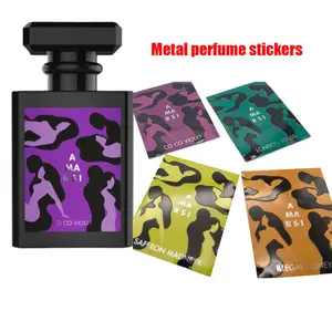 Custom Sticker Metal For Perfume Bottle With Aluminum Label