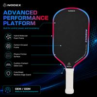 Raquette de pickleball en fibre de carbone thermoformée T700 de haute qualité, design arc-en-ciel, personnalisée en usine, conforme aux normes USAPA
