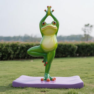 نحت فولاذية للضفدع يوجا ، نحت إبداعي ، قابل للتخصيص لموضع مجاني - Product Image 5