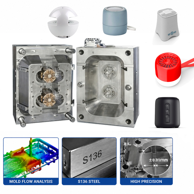 Bluetooth Speaker case Injection Mould Manufacturer Custom Plastic Moulding Services ISO 9001Certified Injection Mold Factory