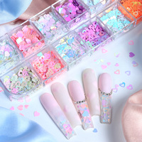 Paillettes pour ongles papillon colorées avec logo gratuit, paillettes brillantes couleur sirène