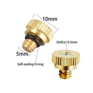 Garden Cooling Mister System 0.016" Orifice (0.4mm) Thread UNC 10/24 Low <b>Pressure</b> Brass Misting Nozzles Water Mister Nozzle Tip - Product Image 3