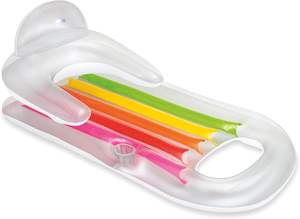 Josen เลานจ์เป่าลม PVC แบบคิงหรูหราสำหรับผู้ใหญ่ที่มีพนักพิงและที่วางแก้ว - Product Image 5