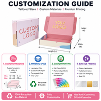 Boîte d'expédition en carton ondulé kraft écologique et recyclable avec fermeture autocollante pour emballage cadeau cosmétique