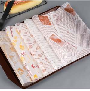 Papel encerado antigrasa para delicateses, papel para envolver sándwiches, papel impreso para hamburguesas con impresión a cuatro colores y recubrimiento de PE - Product Image 4