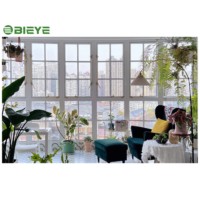 Ventana Abatible de Estilo Francés, Resistente al Agua, con Gran Flujo de Aire, para Proyectos de Renovación de Balcones de Villas Grandes