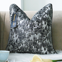 Housse de coussin décorative de luxe, housse de coussin jacquard haute densité, décoration de la maison, taies d'oreiller de canapé abstraites