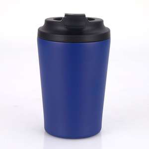 Gobelet isotherme en acier inoxydable 304 bleu pour le voyage, avec couvercle à clapet et design à boire directement - Product Image 1