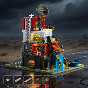 Xbert 66202 Base del Superviviente del Día del Juicio Final con Luces, Bloques de Construcción de Arquitectura Cyberpunk, Modelo de Juguete - Product Image 6