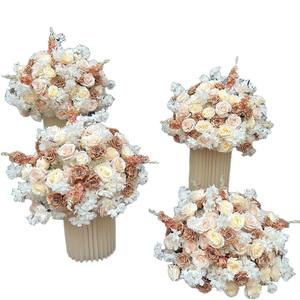 ลูกบอลดอกไม้ประดิษฐ์หลากสีขนาด 80 ซม. ลูกบอลดอกกุหลาบสีชมพูคุณภาพสูงสำหรับตกแต่งโต๊ะในงานแต่งงาน - Product Image 6