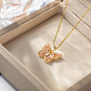 2024ขายดีสร้อยคอสแตนเลสสำหรับผู้หญิงที่สง่างามสายสร้อยโซ่เชื่อมโยงกับไข่มุกเพทายสไตล์อินเทรนด์ - Product Image 6