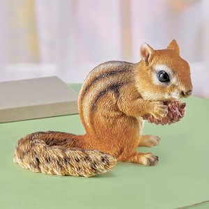 Figuritas de poliresina pintadas a mano, estatua de ardilla, animales de resina para jardín - Product Image 3