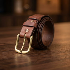 Ceintures de luxe vintage en cuir de vachette avec boucle en acier faite à la main pour hommes, design carré, écologiques, largeur 38 cm, dernière arrivée, OEM ODM - Product Image 1