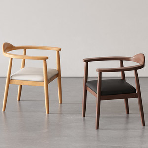 Sedie da Pranzo Nordiche Minimaliste di Lusso Moderne in Legno Massello 2 4 6 8 10 Posti, Comode per Hotel e Cucina con Braccioli, Design di Arredamento - Product Image 2