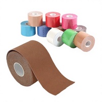 Cinta Kinesiológica de Algodón Impermeable Shuangan, 5 cm de Ancho, 5 m de Largo, Transpirable, Ecológica, para Deportes, Ejercicio y Alivio del Dolor, Color Negro