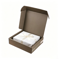 Boîte en carton ondulé rigide recyclable de haute qualité, noire mate, en forme d'avion, avec impression offset de logo personnalisé pour emballages cadeaux de luxe