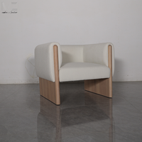 Fauteuil de salon rembourré avec accoudoirs en bois, mobilier de chambre, fauteuil d'appoint moderne pour salon