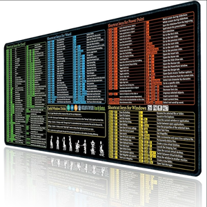 Alfombrilla de ratón para oficina compatible con Word, Excel, PowerPoint y teclas de acceso directo de Windows. Cuentas con bordes cosidos, ideales para juegos, oficina y trabajo. - Product Image 1