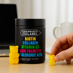 תווית פרטית 100% הטוב ביותר העור הלבנה טעם טבעי ביוטין קולגן ויטמין d3 ראה פלאמטטו חומצה היאלורונית חומצה היאלורונית - Product Image 2