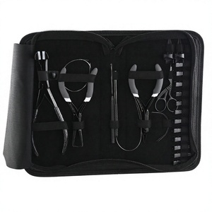 Commercial Use Steel <b>Tape</b> Hair Extension <b>Micro</b> Links Hair Extensions Tools Kit Press Plier Sectioning Clips C Type Needle 2 - Product Image 1
