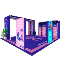 Stand d'exposition modulaire personnalisé Toile de fond LED Nouveau design Stand de foire Affichage de tissu de tension pour les salons professionnels Sublimation de teinture