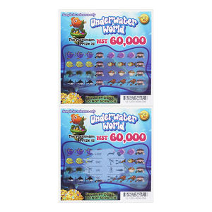 Échantillon Conception gratuite Gratter Taux gagnants personnalisés Papier couché Impression numérique Carte de loterie - Product Image 1