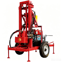 Machine de forage de puits d'eau hydraulique portable, légère et compacte, avec pompe à engrenages et moteur à roulement, profondeur maximale 120 m, 220 V/380 V