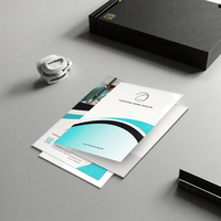 Carpeta de Presentación Personalizada A4 con 2 Bolsillos, Logotipo Grabado, Carpeta de Archivo de Documentos Impresa en Papel, Laminación Mate para Oficina Comercial