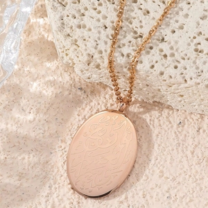 Collane di Gioielleria alla Moda in Acciaio Inossidabile <span class=keywords><strong>con</strong></span> Rivestimento PVD, <span class=keywords><strong>con</strong></span> Incisione Standard Araba Islamica a Tema Fede per l'Eid, a tema Corano, Impermeabili - Product Image 5